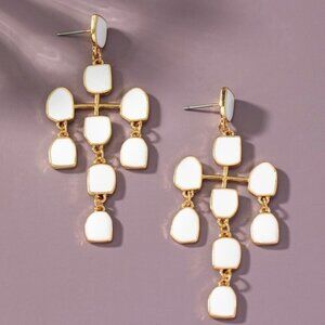 IDA WHITE DANGLE EARRINGS